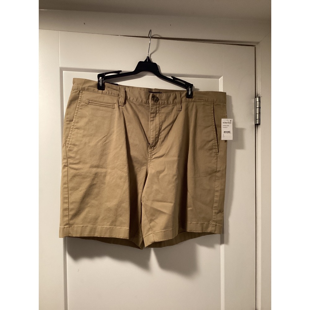 14th & Union‎ Mens Slim Fit Chino Shorts Tan Khaki Cotton Stretch 38W NWT